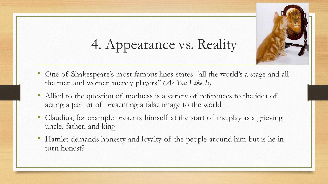 Appearance Vs Reality Hamlet